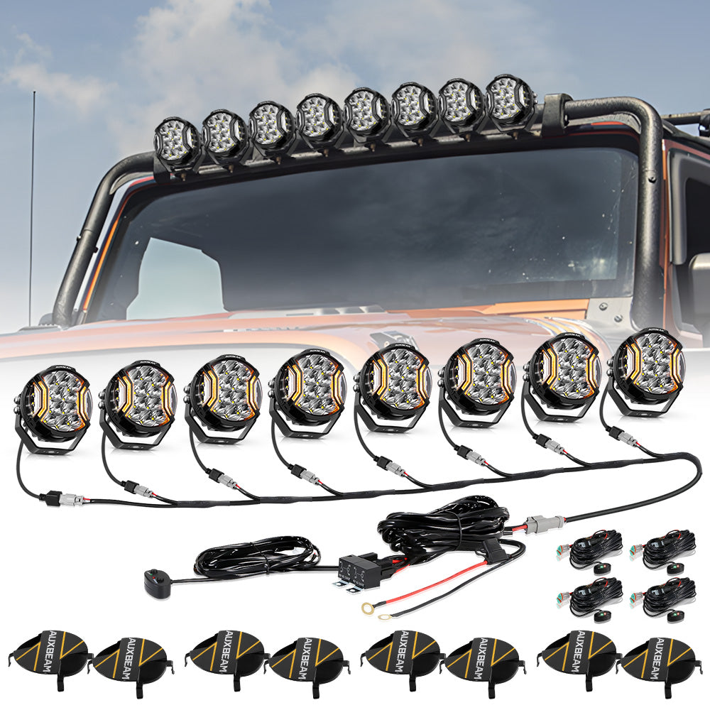 V-ULTRA Series LED Side Shooter Amber/White Pod Lights with