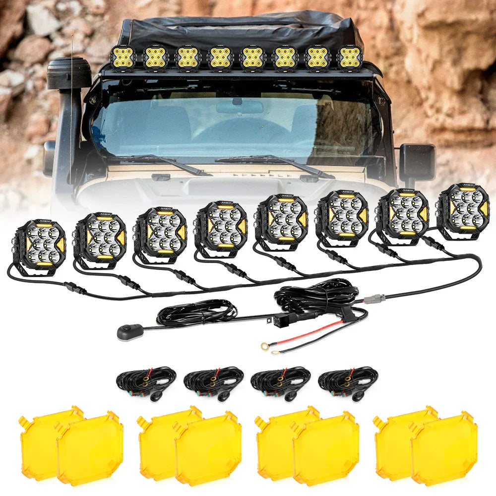 【Kaz】Auxbeamワークライト AUX BEAM オークスビーム】4インチ 92W LEDワークライト （正規輸入品