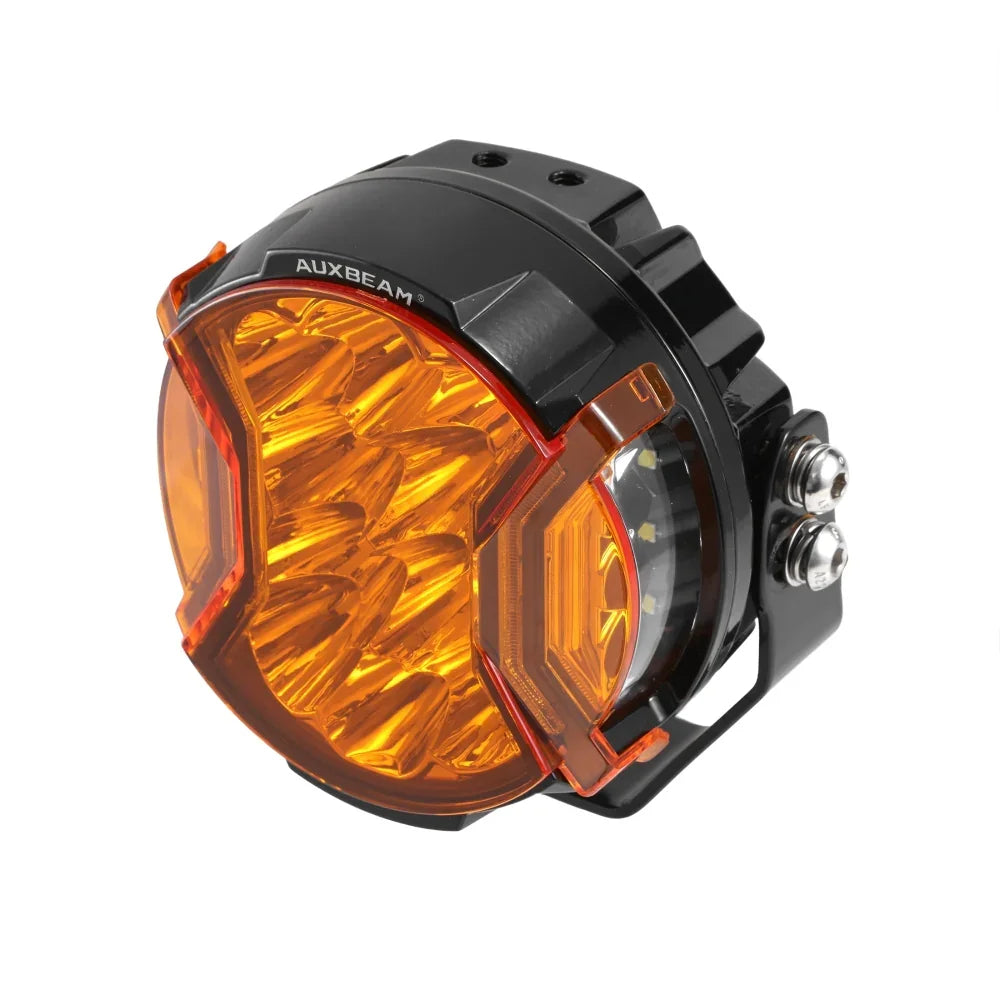 V-ULTRA Series 3/5/7/9 Inch LED Pod Lights Dark Amber Cover Light Shie