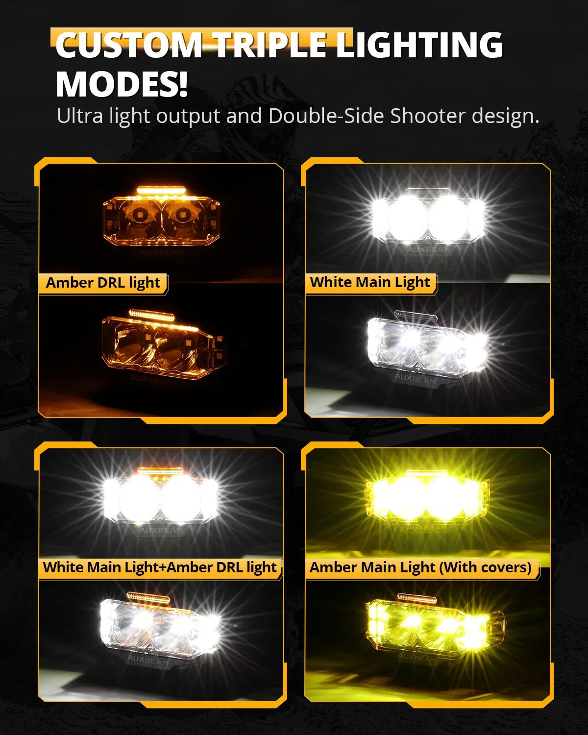 Auxbeam V-MAXシリーズ ポッド ドライビングライト、4x2.5インチ Amazon.co.jp: Auxbeam V-MAXシリーズ 72W LED ポッド ドライビング