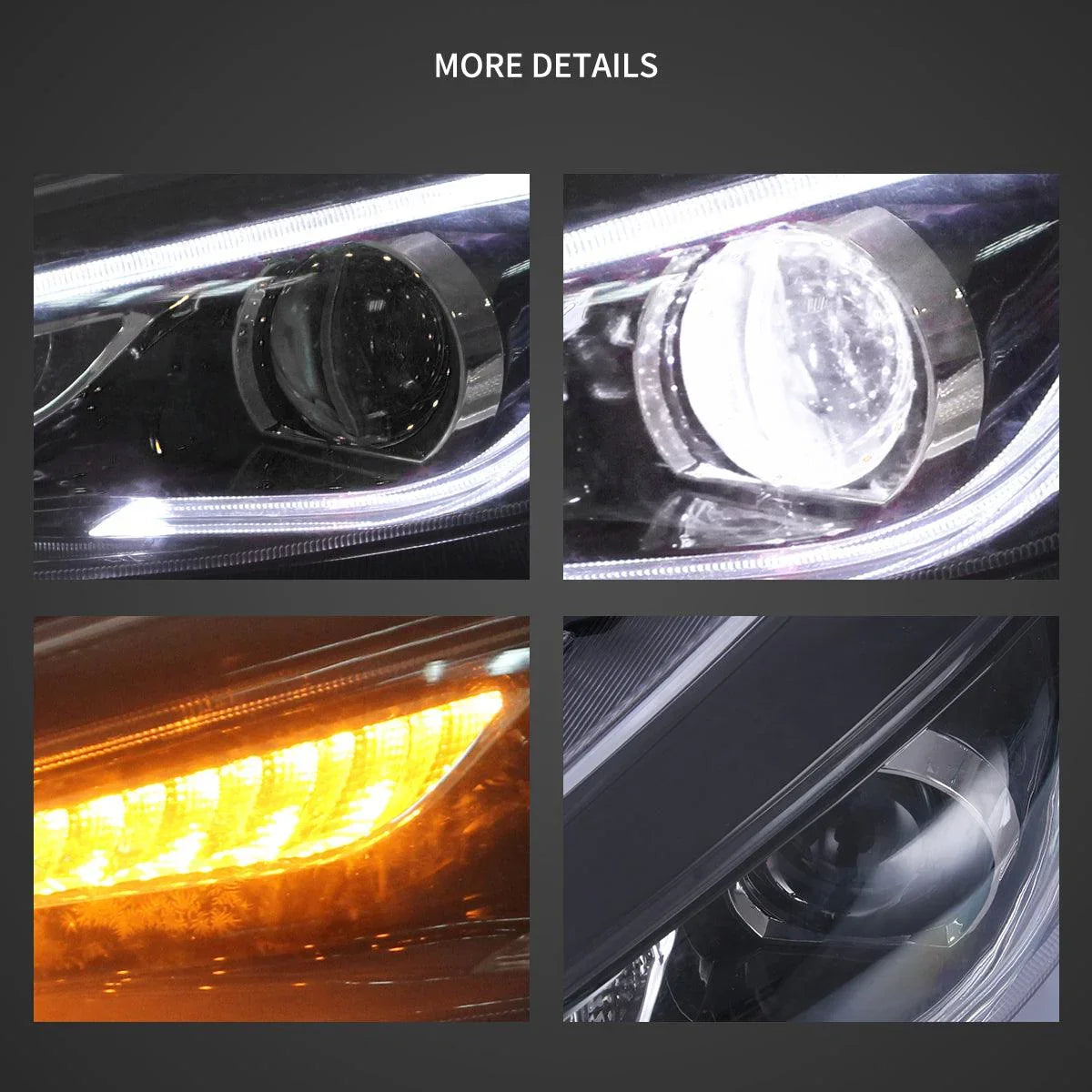 FOR 2015-2018 FORD FOCUS LED DRL+ TURN SIGNAL PROJECTOR FOR 2015-2018 FORD FOCUS LED DRL+ TURN SIGNAL PROJECTOR