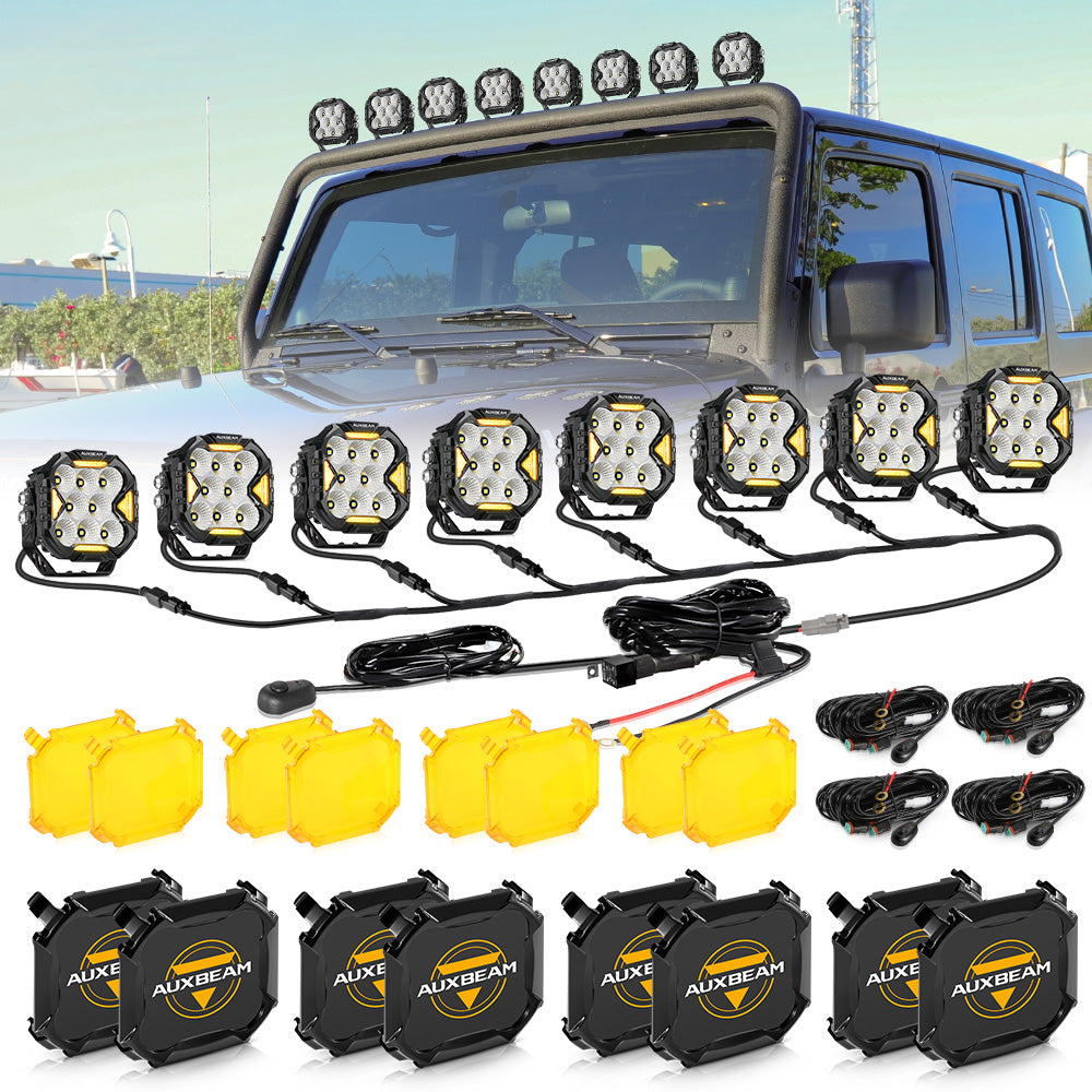 CUBE-Z Series 4 Inch Flood LED Pod Lights Off Road Lights with White D