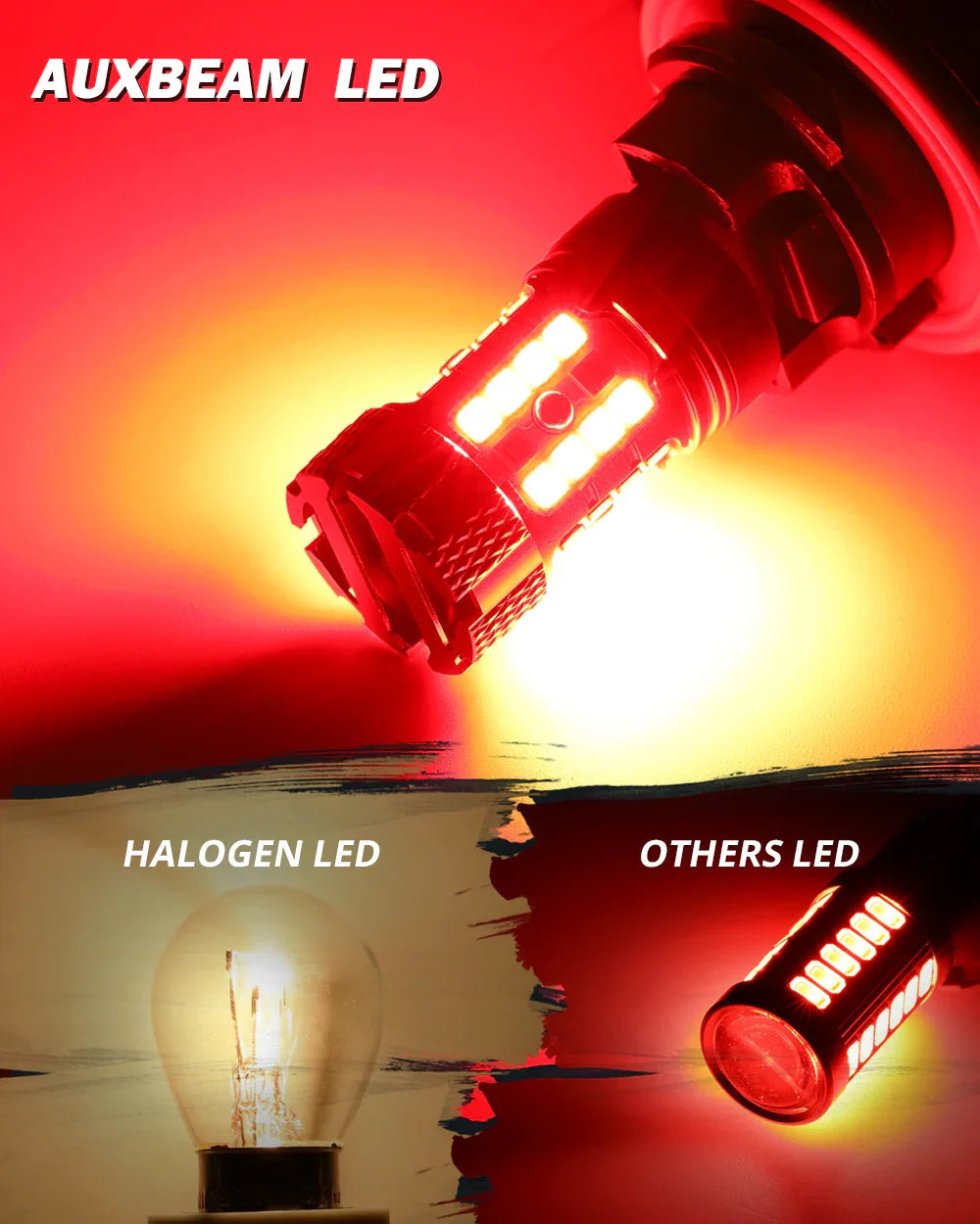 T25 3157 3156 LED Brake/Tail Light Bulbs 56W 50W 4000LM CAN-Bus
