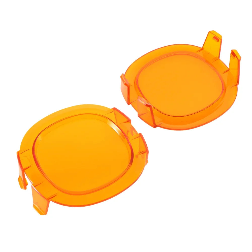 P4 Series 4 Inch Round LED Pod Lights Dark Amber Cover Light Shield Co