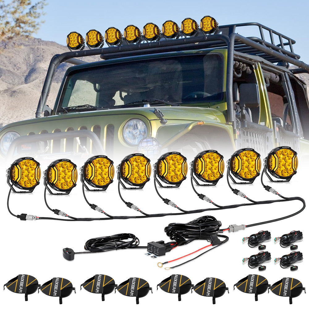 V-ULTRA Series LED Side Shooter Amber/White Pod Lights with