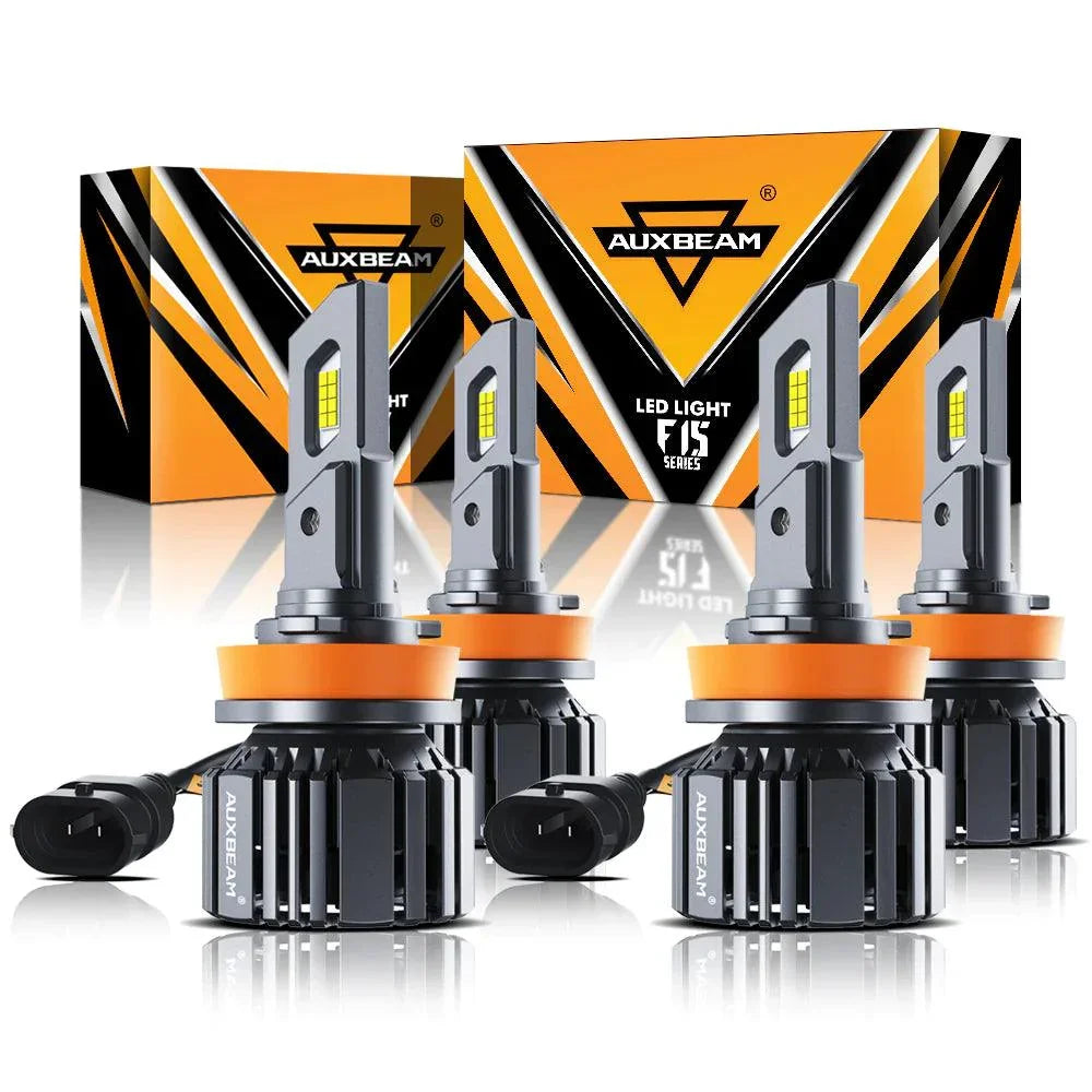 Auxbeam® F15 Series LED HEADLIGHT BULBS | 20% Smaller Size LED