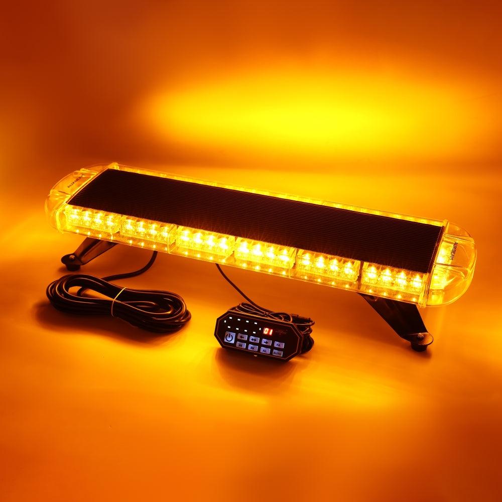 LE-JX Amber 30 LEDs Safety Strobe Flashing Light Bar Double - Foto 9