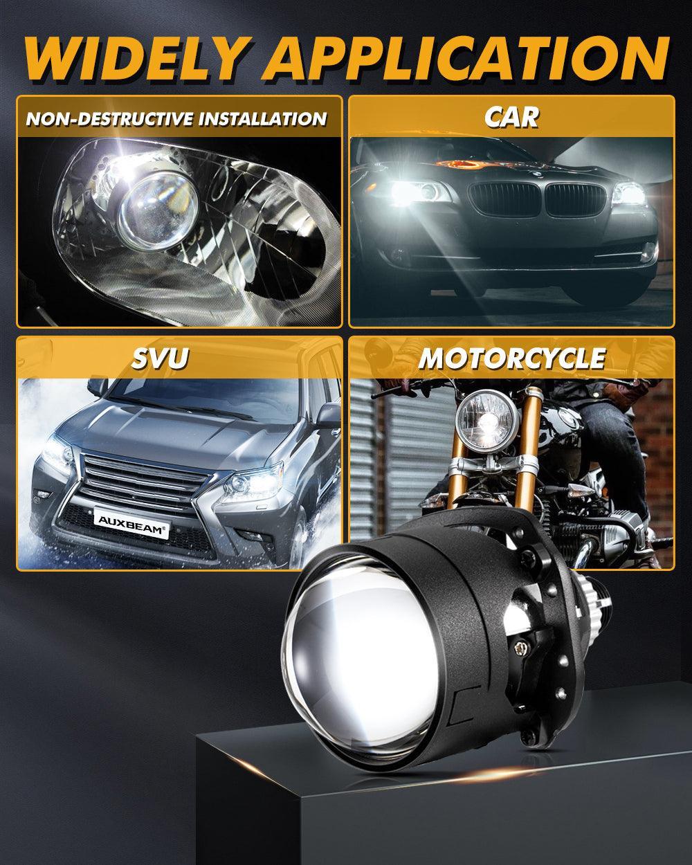 Bi Led Click 2.5 Inch 80W 6000K Bi-LED Projector Lens Headlight S8 Series Non-Destr