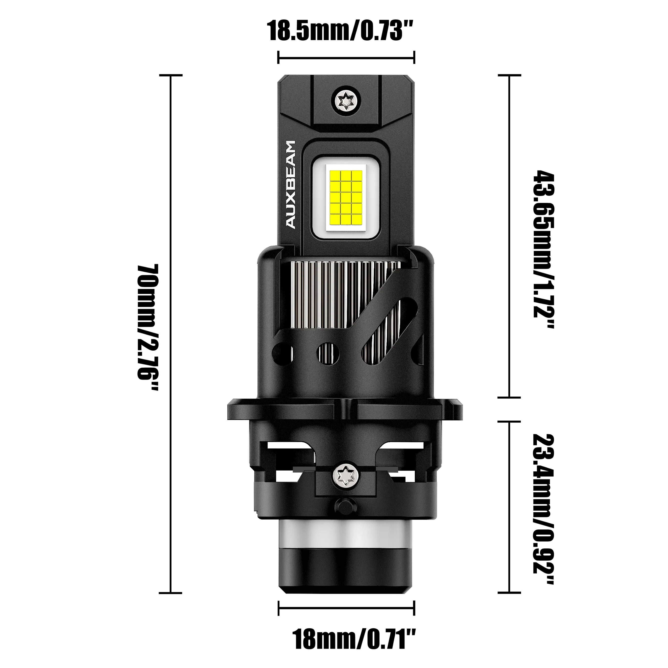 Auxbeam® D2 D2S D2R LED Headlight Bulbs 80W 22000LM D-PRO Series Plug ...