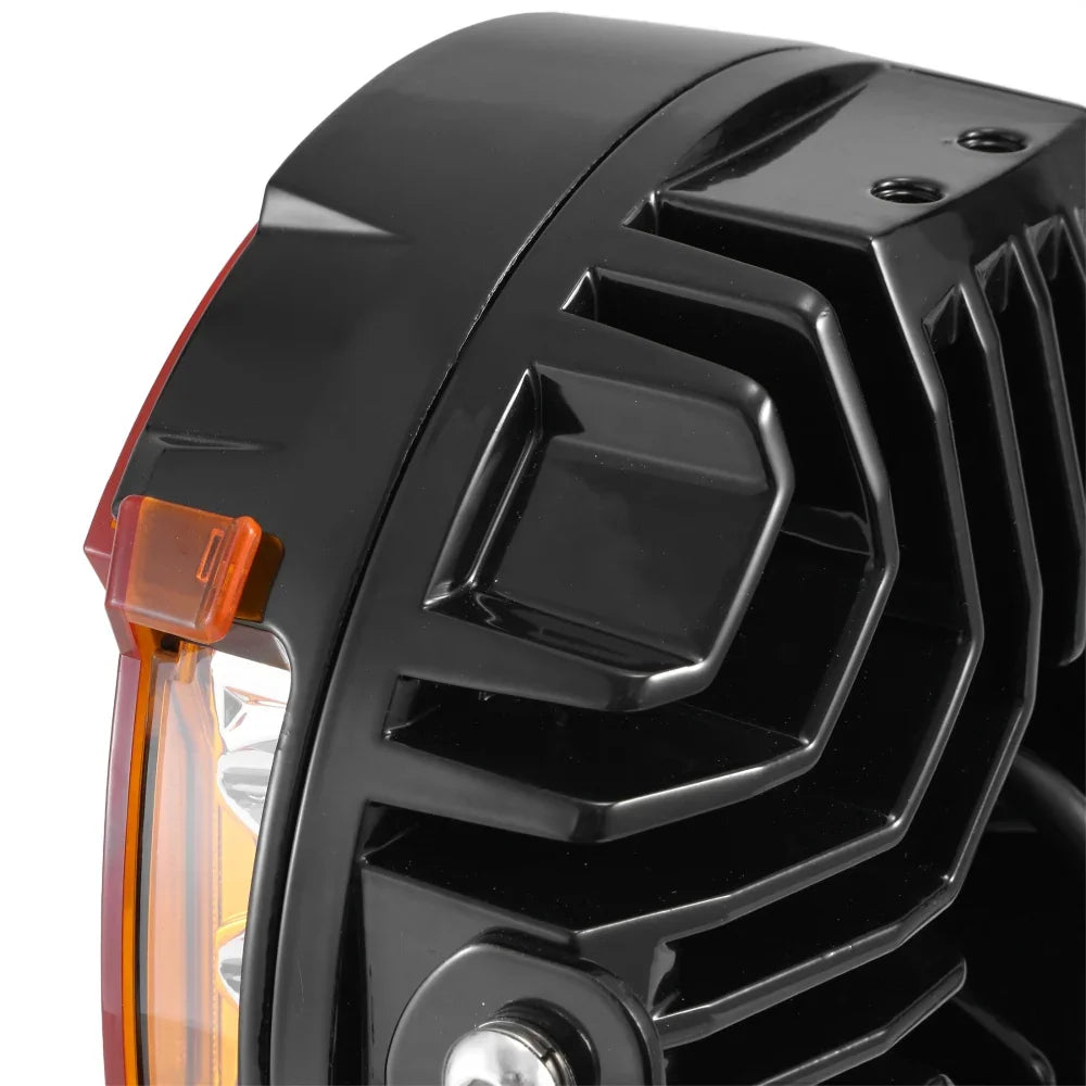V-ULTRA Series 3/5/7/9 Inch LED Pod Lights Dark Amber Cover Light Shie