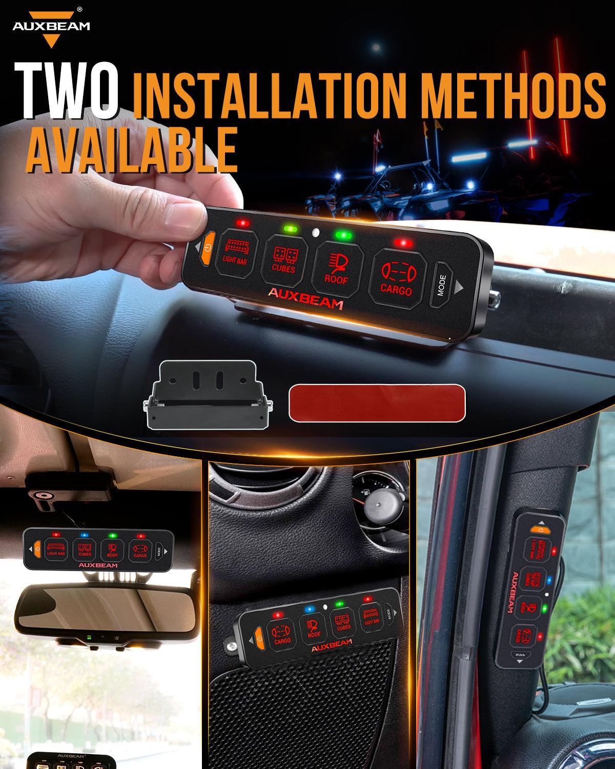 Auxbeam® AS-R40 RGB Slim Switch Panel, Toggle/ Momentary/ Pulsed Auxbeam® AS-R40 RGB Slim Switch Panel, Toggle/ Momentary/ Pulsed