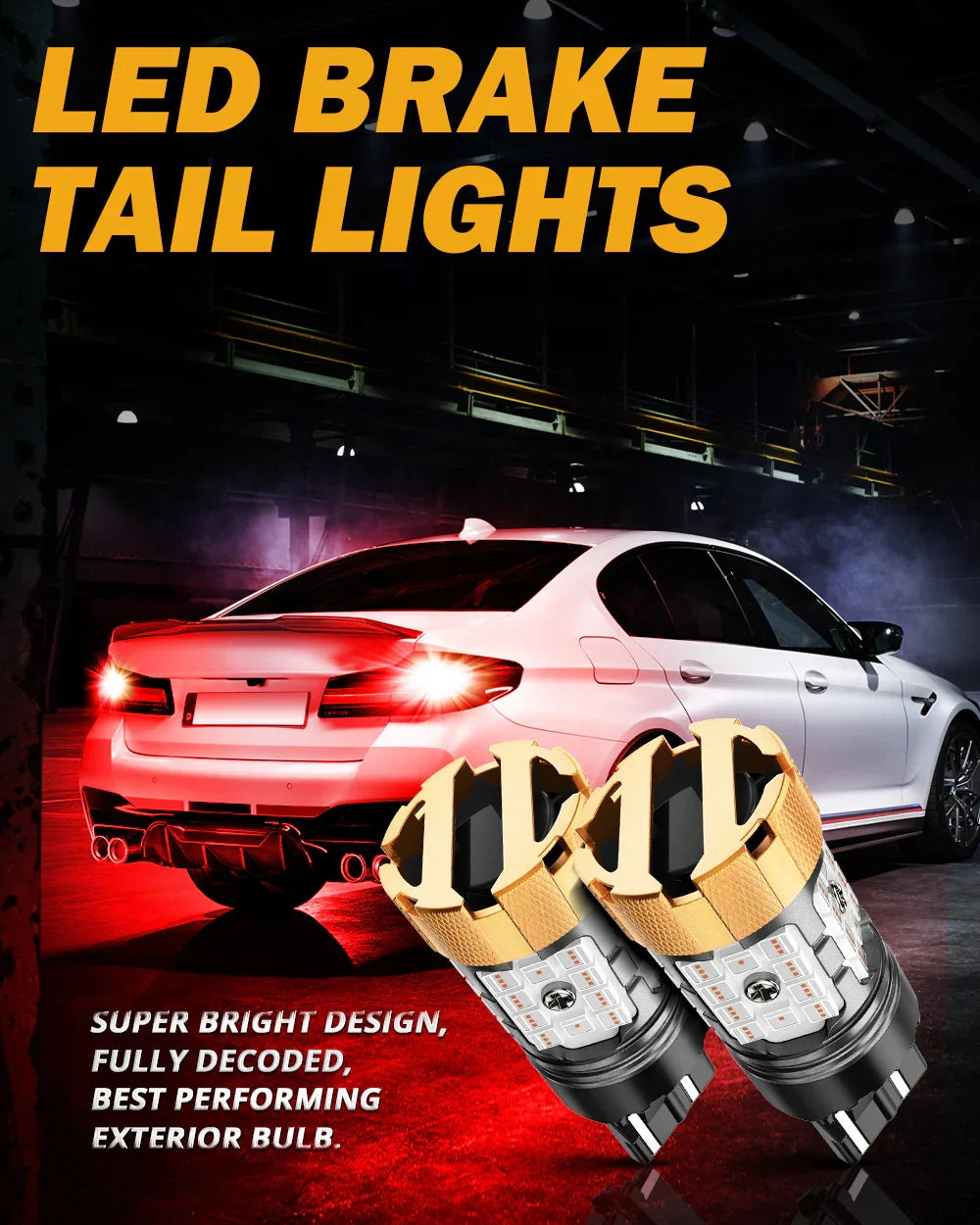 T20 7443 7440 LED Brake/Tail Light Bulbs 50W 4000LM CAN-Bus Error