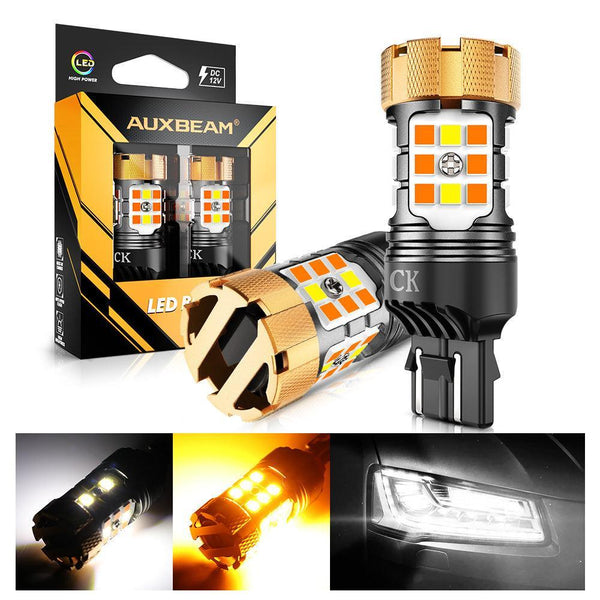 7443 US-CK LED Front Turn Signal & DRL Light Bulbs 500% High