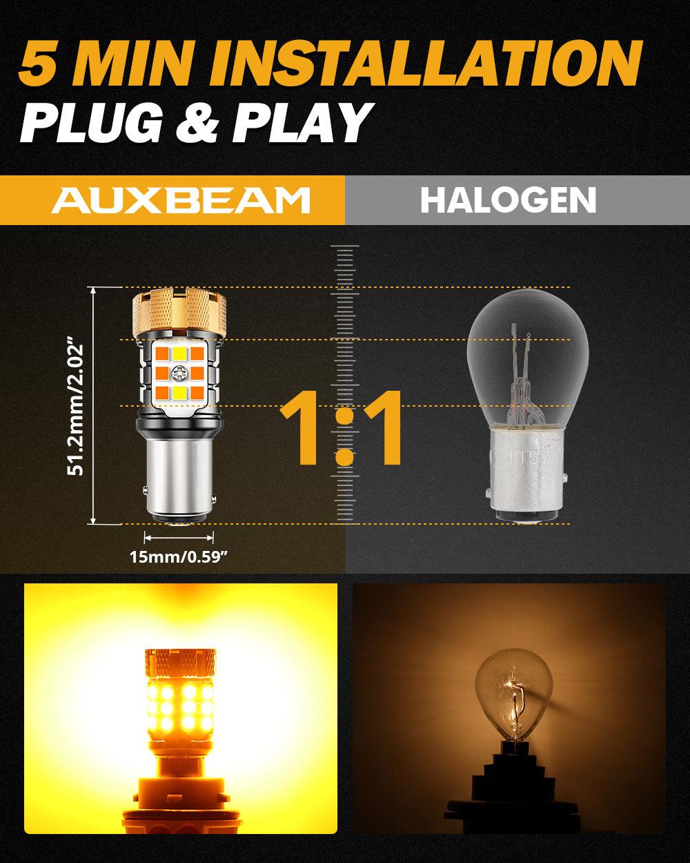 Evntyps CANBUS 1157 Switchback LED Bulbs With Built In Resistor Anti Hyper Flash - Foto 3