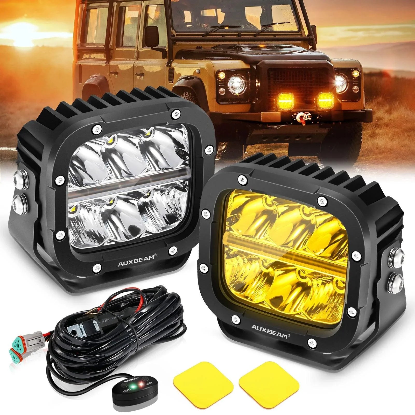 LED Pods-Yellow Light Auxbeam Lighting LED Pods-Yellow Light Auxbeam Lighting