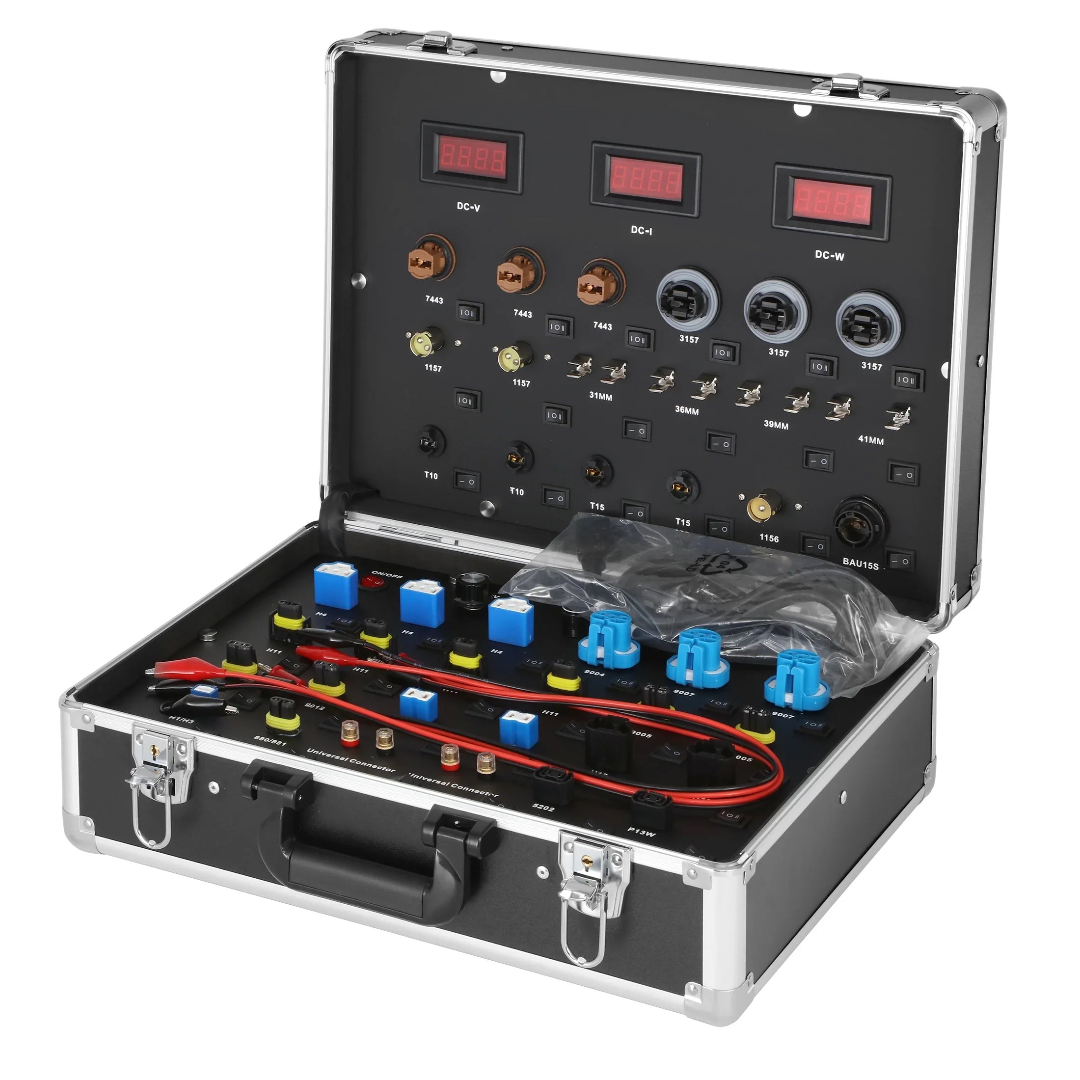 Bulb Testing Machine Multifunctional Auto LED Bulbs Tester LED Demo Case with 7- 30V Adjust