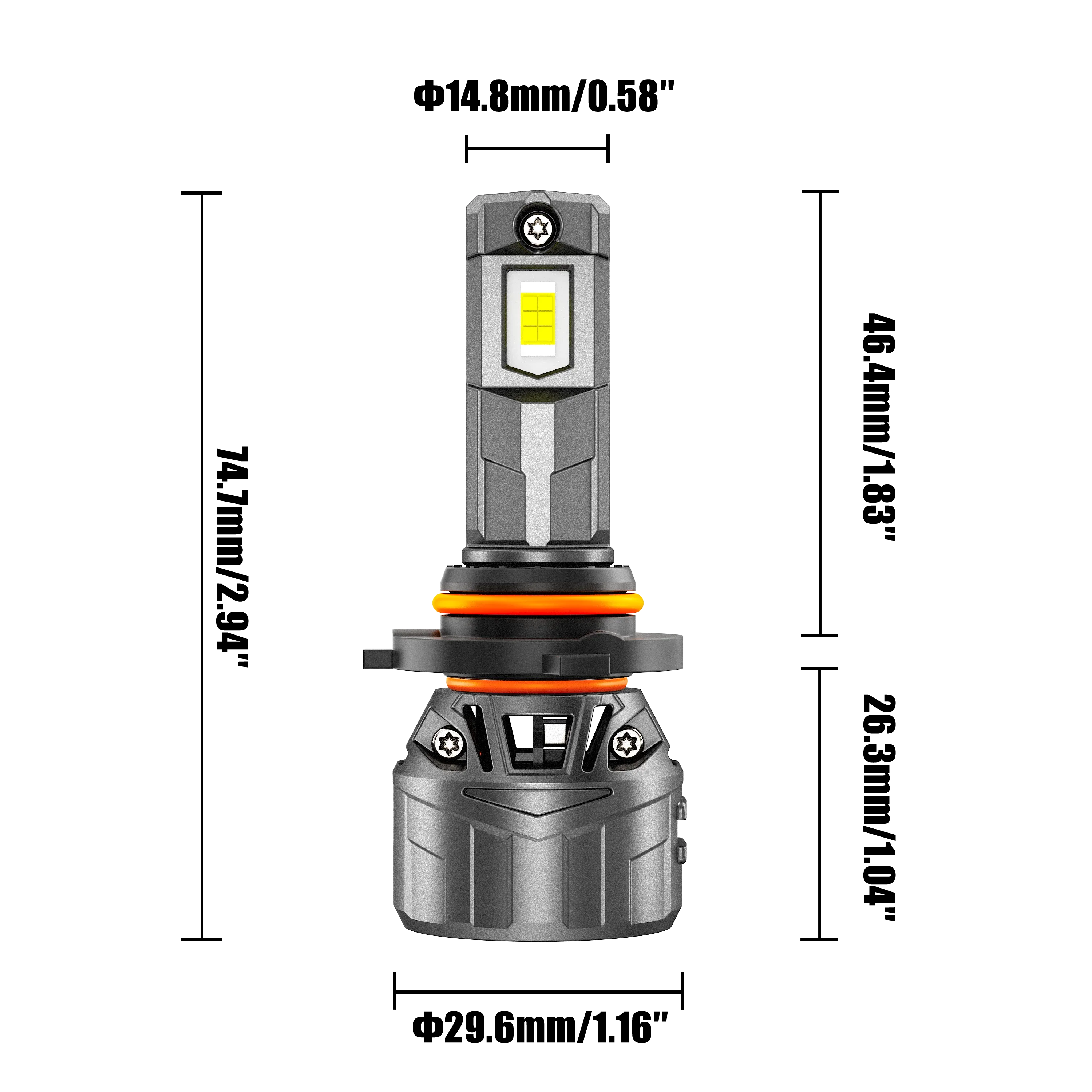 Auxbeam® 9005+H11 LED Headlight Bulb|1:1 Mini Size LED Headlight Bulbs