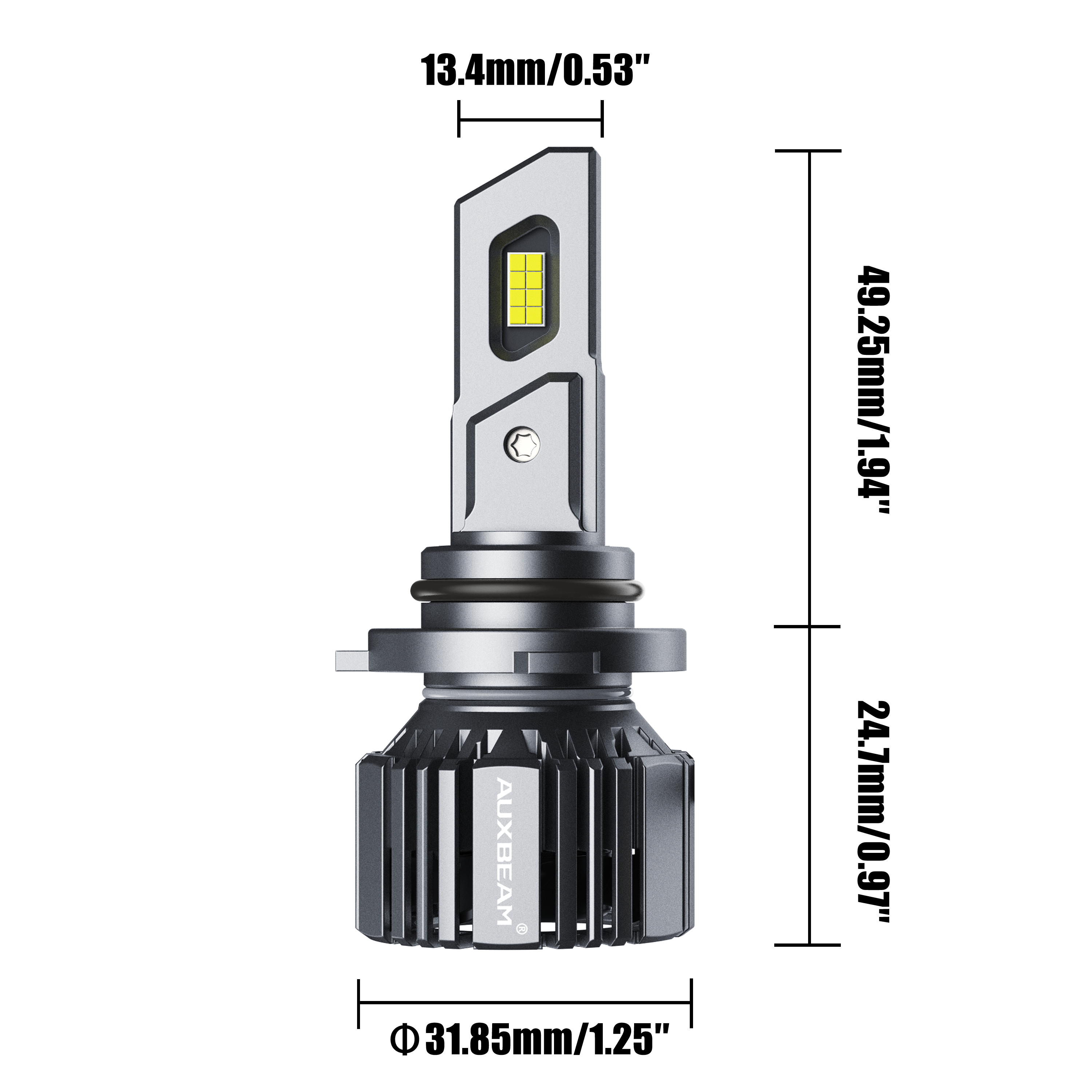 9006/HB4 LED Headlight Bulbs 90W 20000LM F15 Series 20% Smaller Size 6