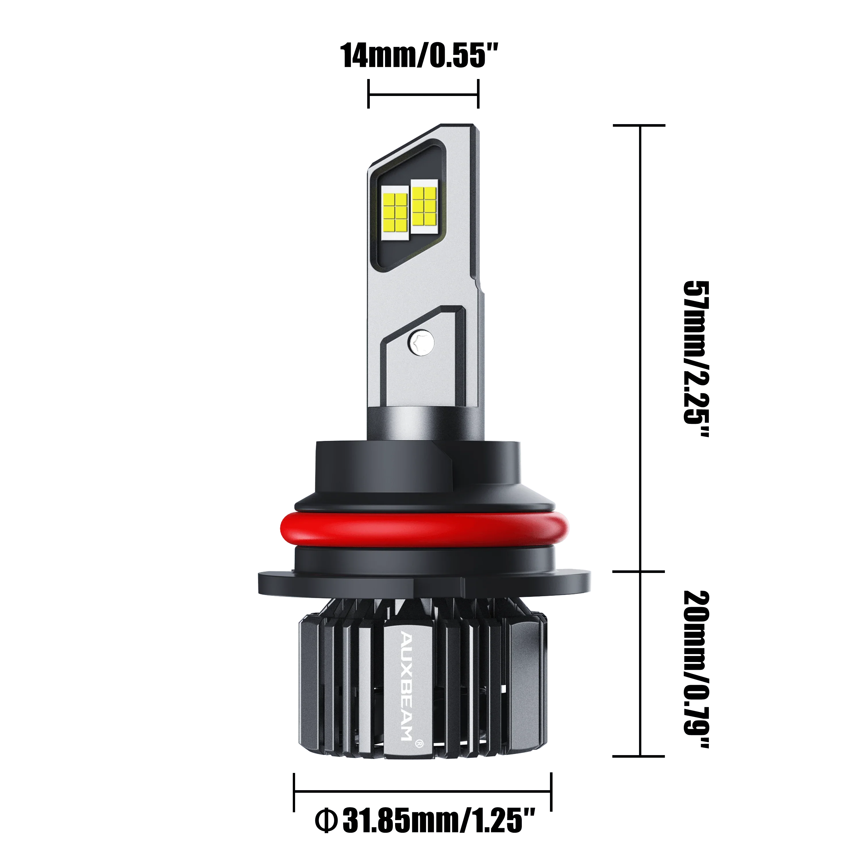 9007/HB5 LED Headlight Bulbs 90W 20000LM F15 Series 20% Smaller Size 6