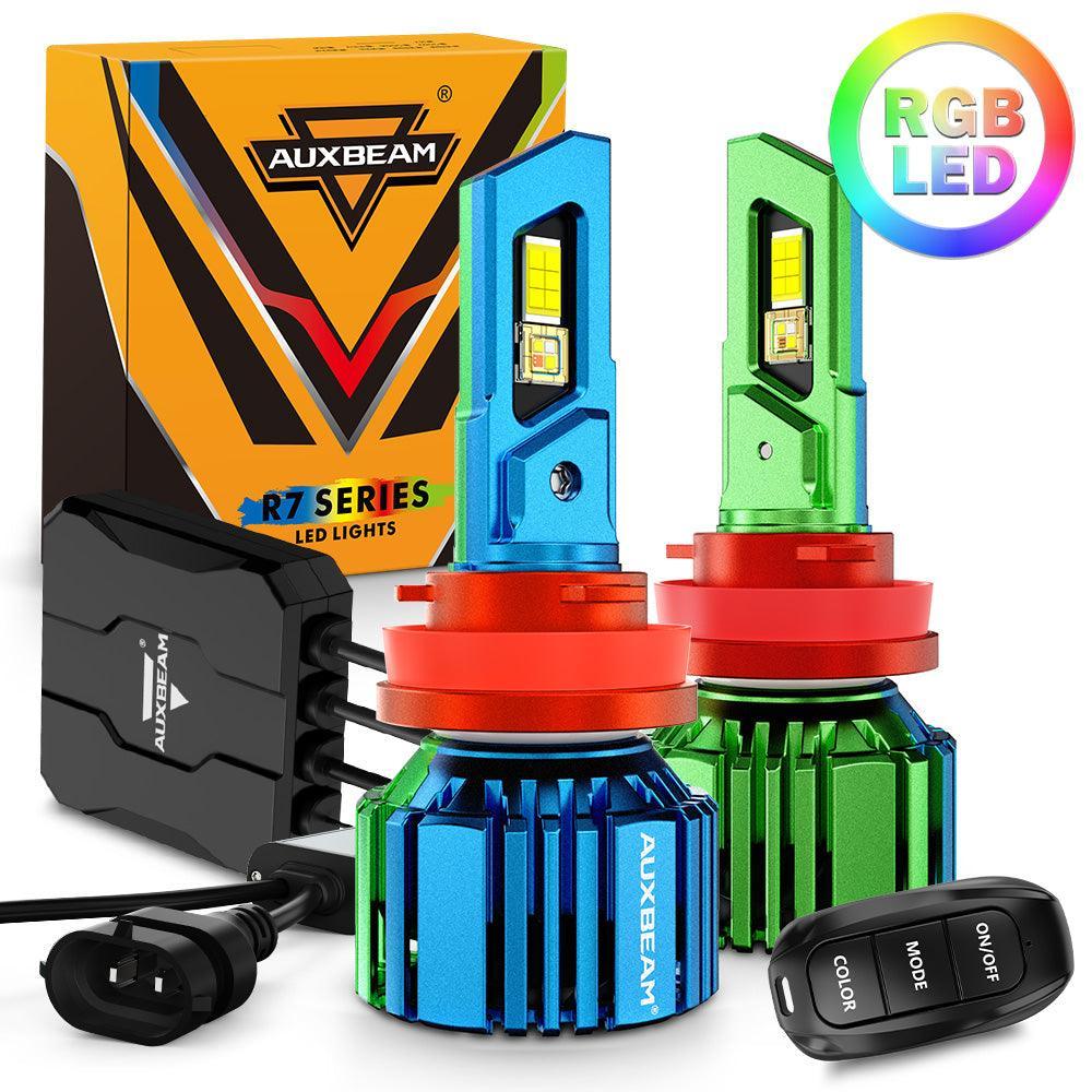 Auxbeam® R7 Series RGB LED Headlight Bulbs | 70W Multil Color LED