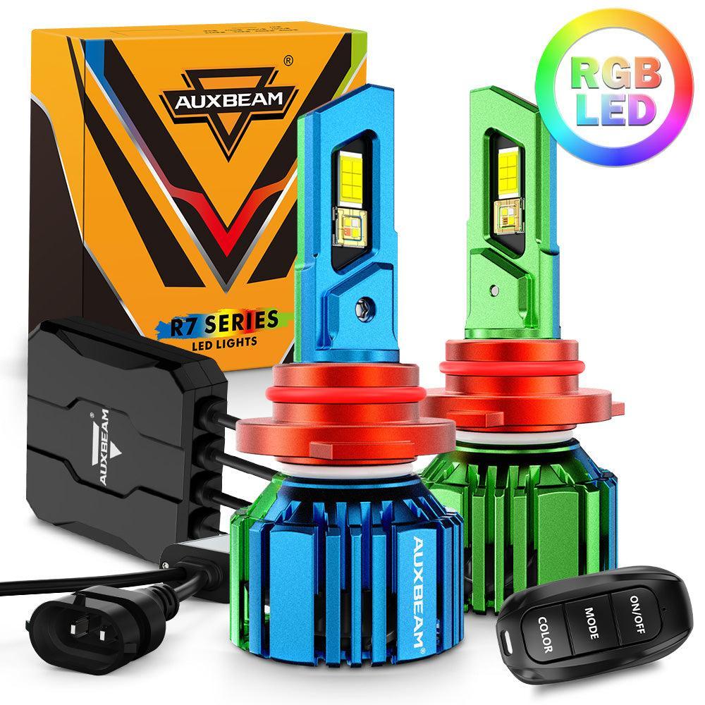 Auxbeam® R7 Series RGB LED Headlight Bulbs | 70W Multil Color LED