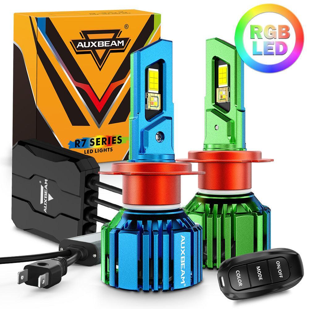 Auxbeam® R7 Series RGB LED Headlight Bulbs | 70W Multil Auxbeam® R7 Series RGB LED Headlight Bulbs | 70W Multil