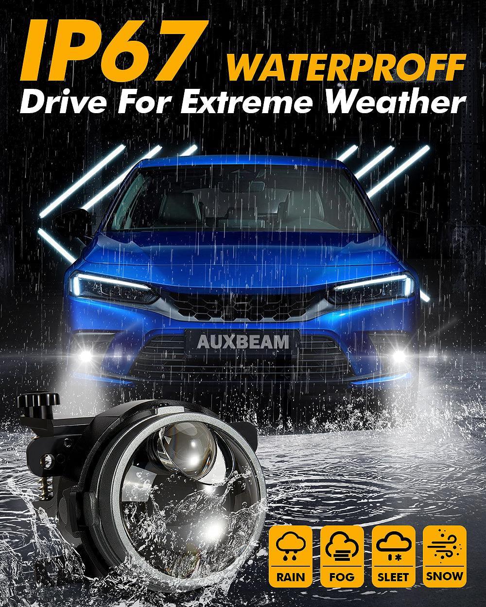Auxbeam® 3 Inch bi-led projector lens fog light | Hyperborloid