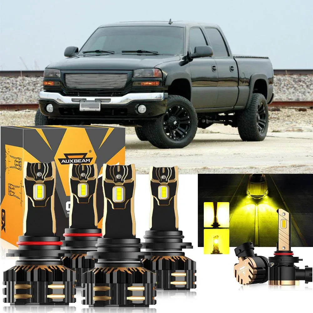 Auto Dynasty LED DRL Headlights Assembly Compatible With GMC Sierra 1500 2500 3500 2007 2014 Driver And Passenger Side Black Housing Clear Corner Auto Dynasty LED DRL Headlights Assembly Compatible With GMC Sierra 1500 2500 3500 2007 2014 Driver And Passenger Side Black Housing Clear Corner
