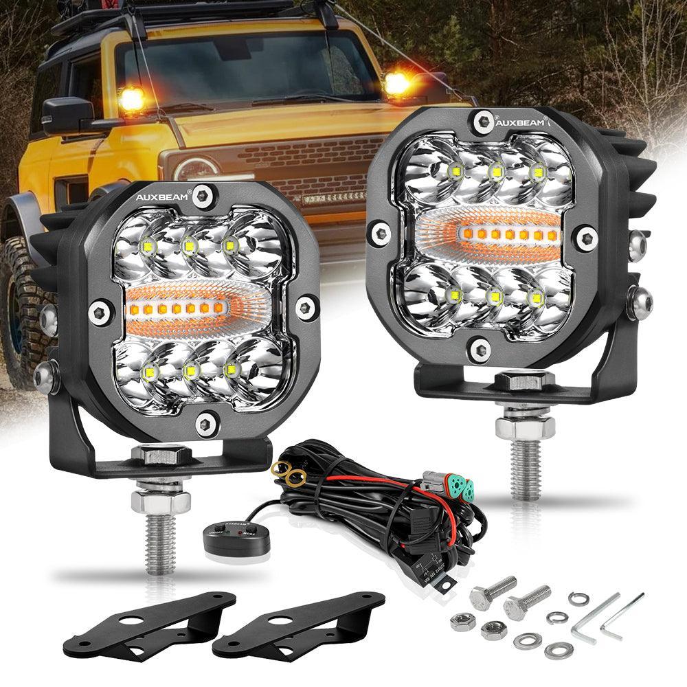 Auxbeam® 3 Inch 96W 9600LM LED Pods 6 Modes LED Driving Light with