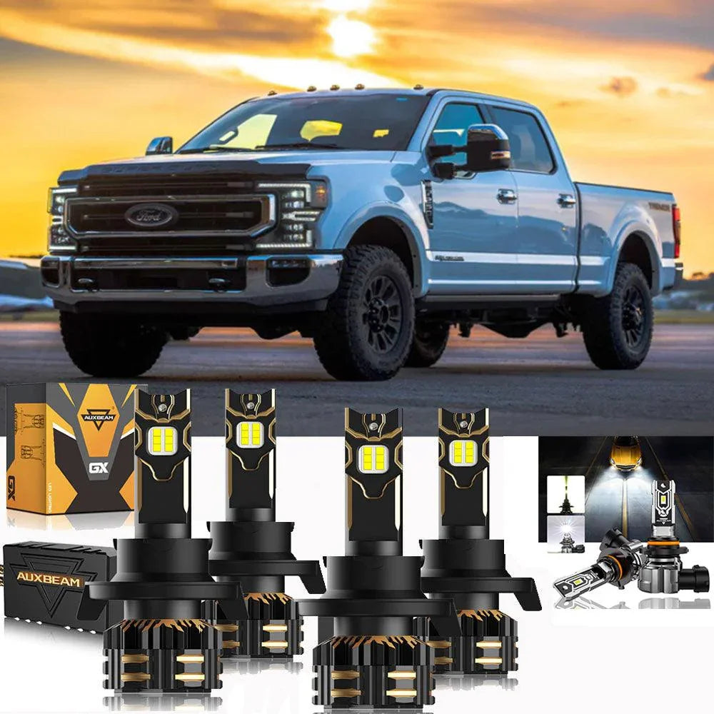 H13/9008 Hi-Low Beam & H10/9145 Fog Light Bulb Combo – 80,000LM, 1:1 Design, Plug-and-Play – Fits Ford F150 2004-2014, F250/F350 2005-2020, Dodge Dakota 2005-2009 LED Headlight And Fog Light Combo H13/9008 Hi-Low Beam & H10/9145 Fog Light Bulb Combo – 80,000LM, 1:1 Design, Plug-and-Play – Fits Ford F150 2004-2014, F250/F350 2005-2020, Dodge Dakota 2005-2009 LED Headlight And Fog Light Combo