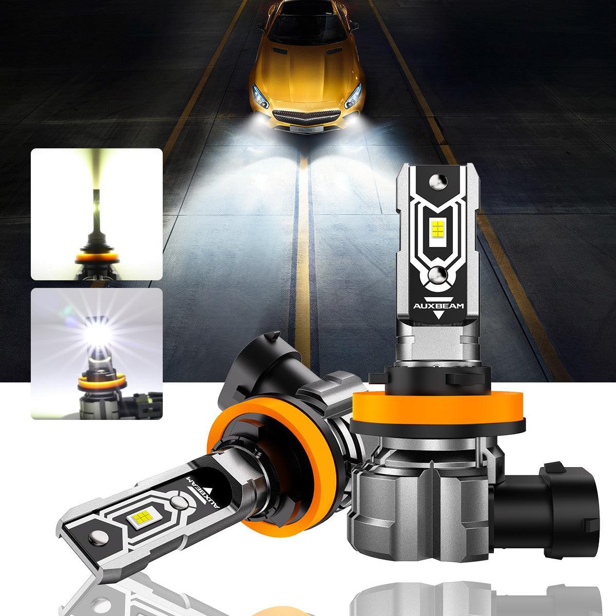 【新品未使用】AUXBEAM LEDライト ZD000676 H11/H8/H9 10000LM 6500K Cool White Q5 LED Fog Light/DRL BULBS 50W