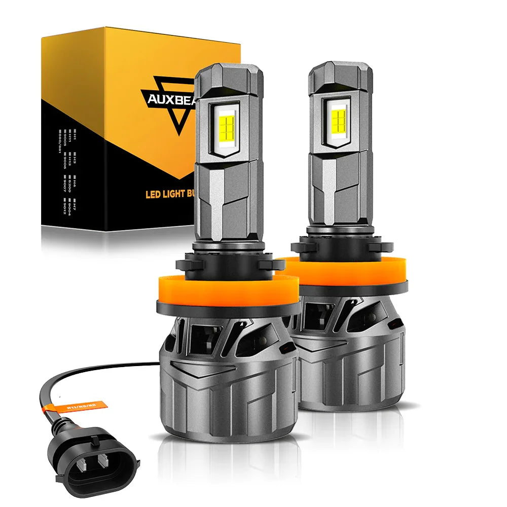 Auxbeam® H11/H9/H8 LED Headlight Bulb|1:1 Mini Size LED Headlight