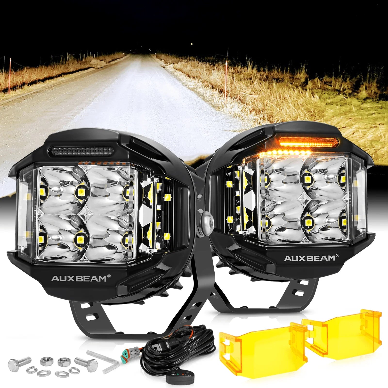 V-MAX Series 4/5/7 Inch Spot Beam Side Shooter LED Pod Lights with Amb V-MAX Series 4/5/7 Inch Spot Beam Side Shooter LED Pod Lights with Amb