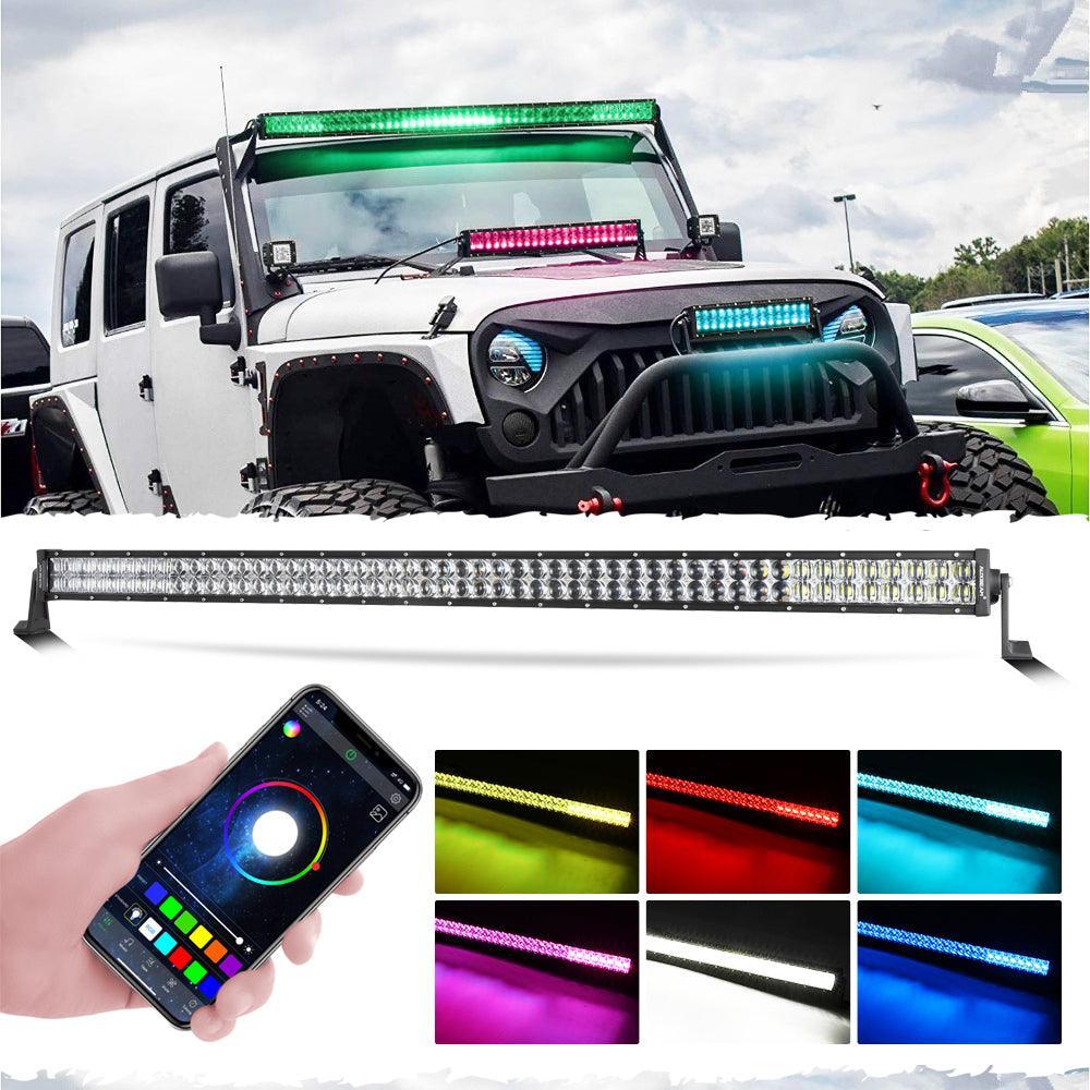 Auxbeam® V-PRO Series RGBW Color Changing Off Road Led Light Bar