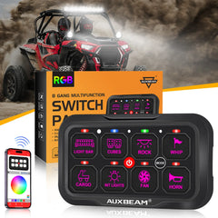 パーツ AUXBEAM AR-800 RGB Auxbeam AR-800 RGB 8 Gang Switch panel for Polaris RZR utv atv