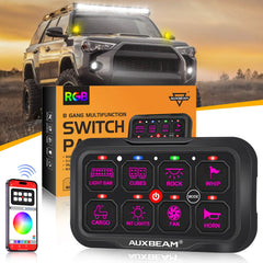 Auxbeam AR-800 RGB 8 Gang Switch panel for 3rd, 4th, 5th gen 4runner