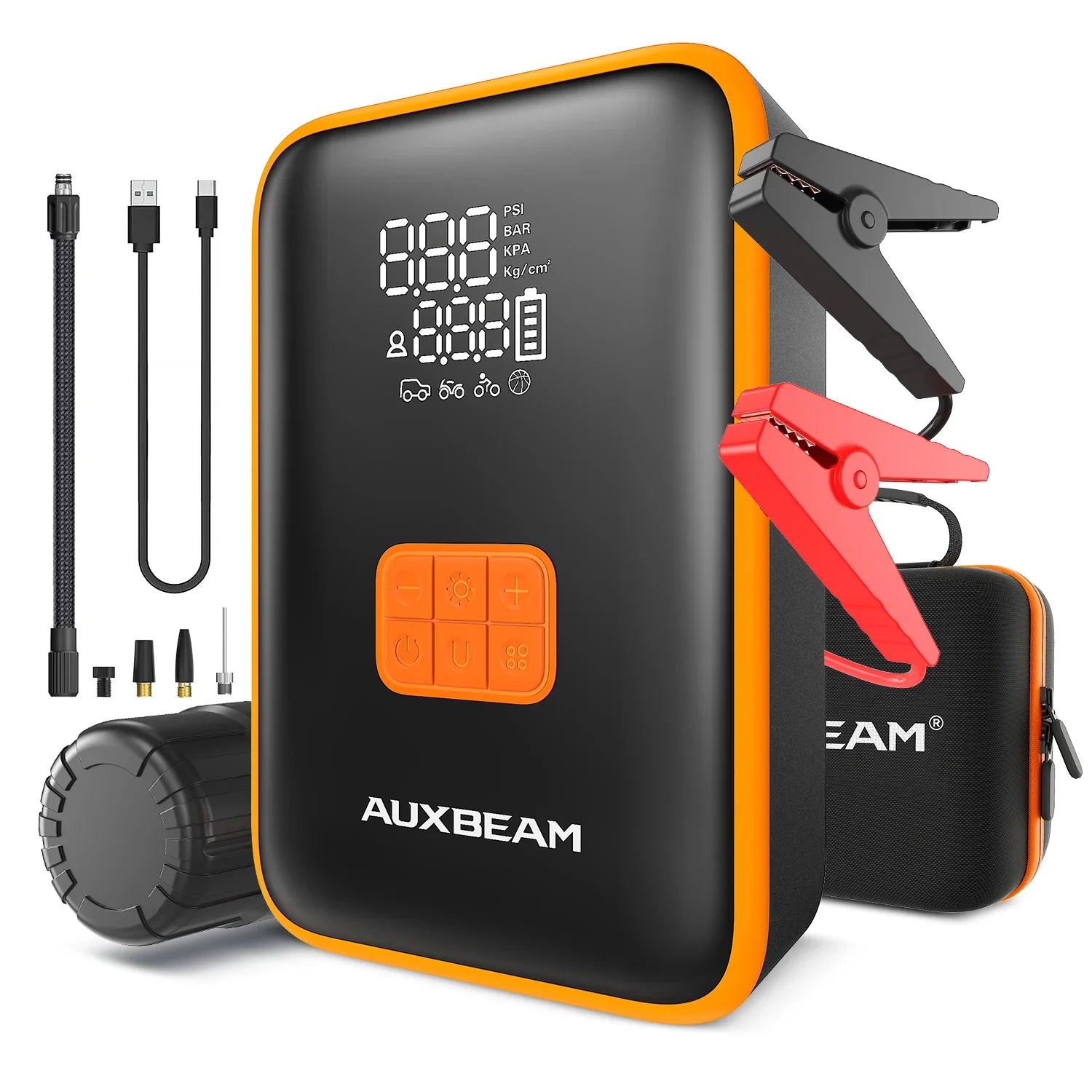 2025 AJ3500 High-Capacity Battery Jump Starter with Air Compressor