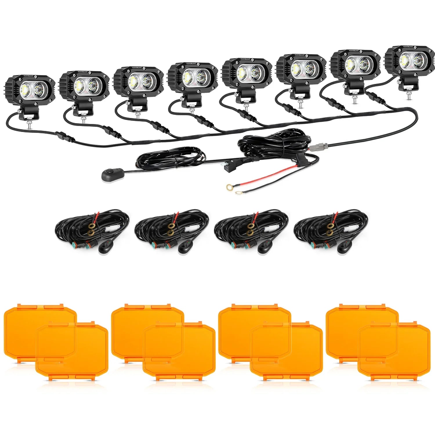 R4 Series | 4 Inch 60W Flood Beam LED Pods Light White Driving Light