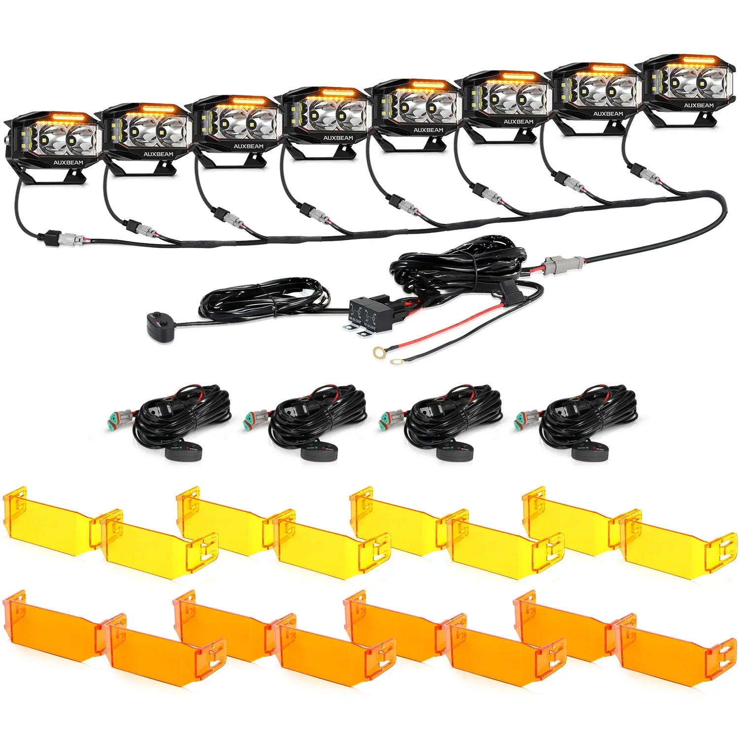 Auxbeam® V-MAX Series 4 Inch 72W 6960LM Spot Beam Side Shooter LED