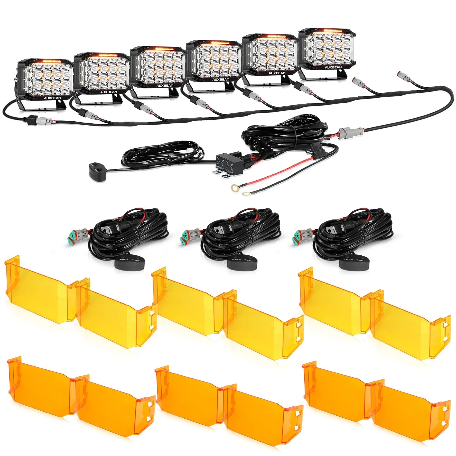 Auxbeam® 7x5 Inch Side Shooter LED Pod Lights Off Road Lights