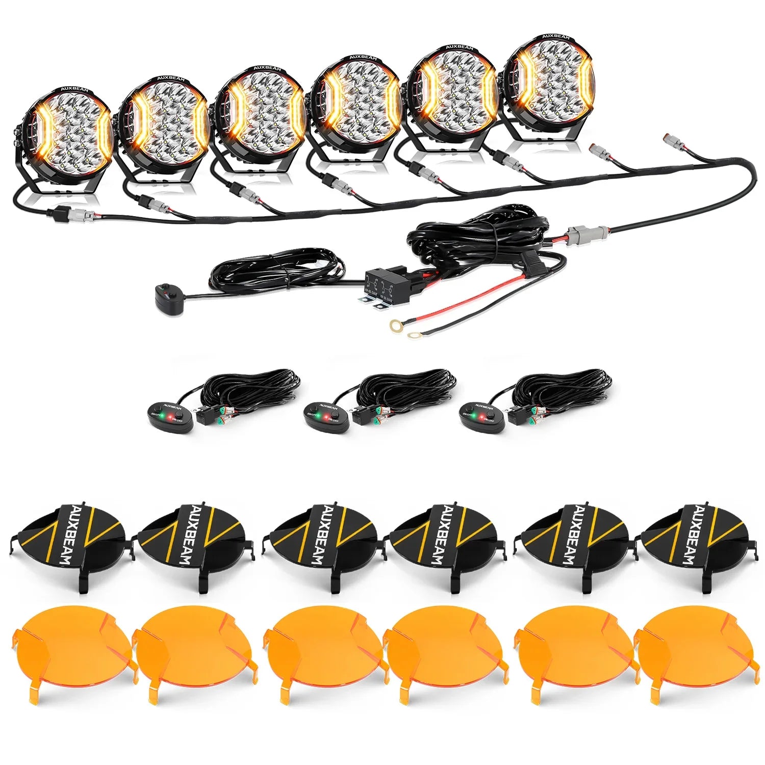V-ULTRA Series | 7 Inch 226W LED Side Shooter White Pod Lights with Am