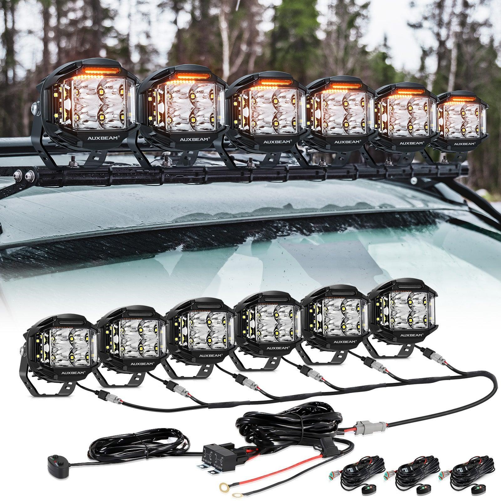 Auxbeam® 4 inch led pod, amber pod lights, Side Shooter for trucks