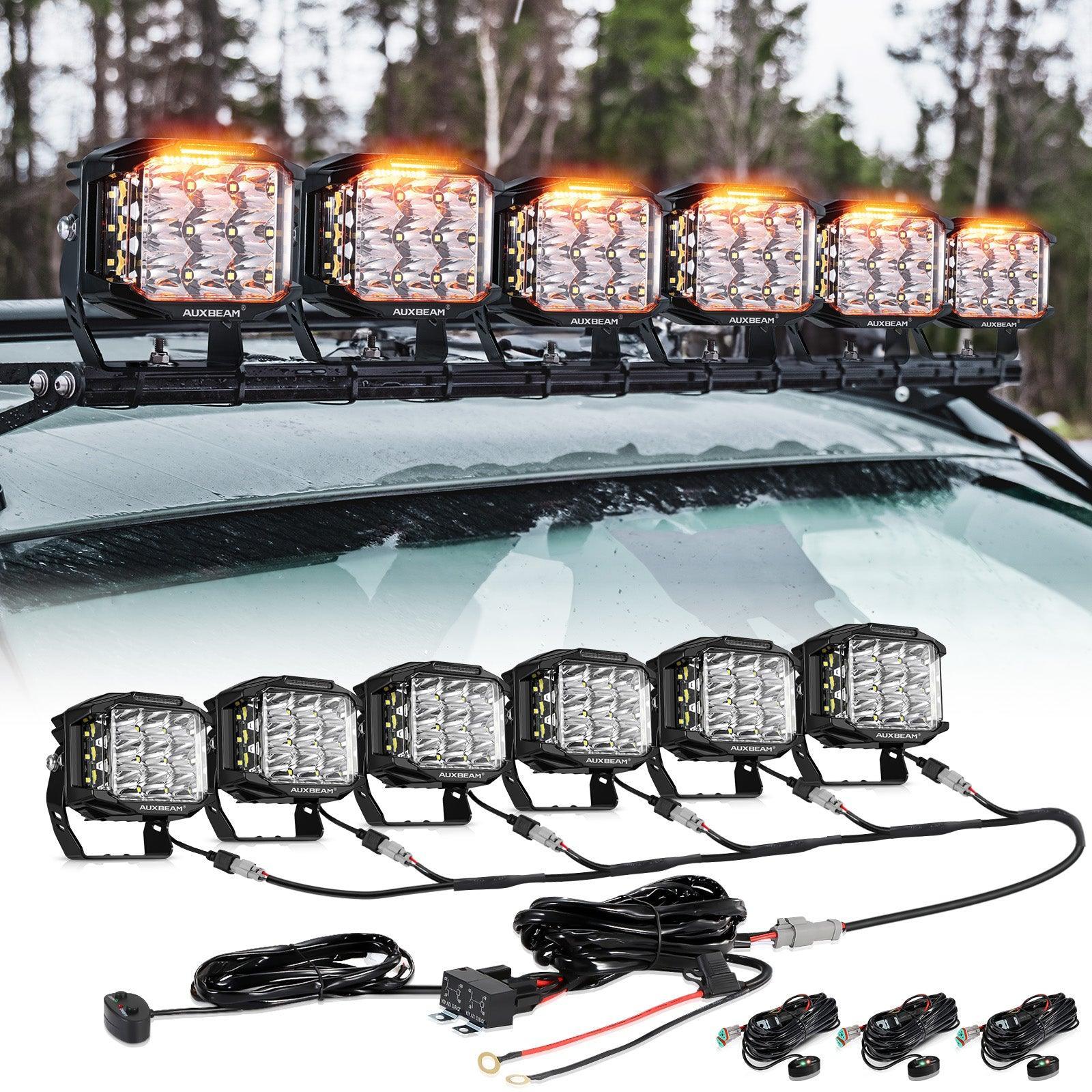 Auxbeam® 5 Inch Side Shooter LED Pod Lights Off Road Lights Amber