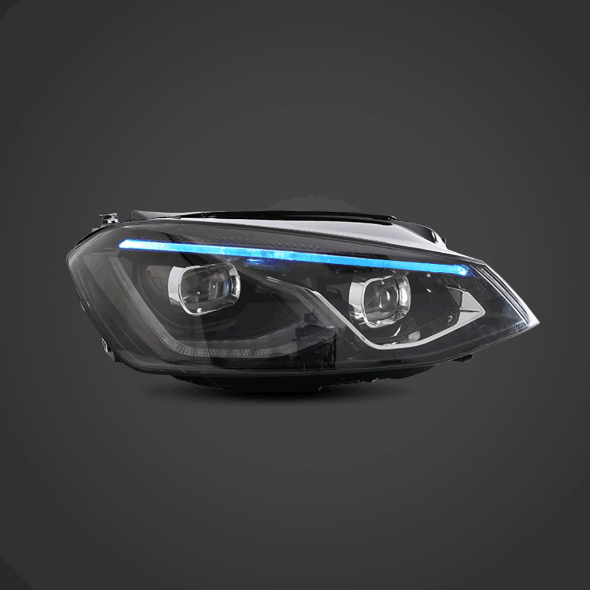 LED Headlight Assembly HID Dual Beam Projector Black For 2012-2021  Volkswagen Golf 7th Gen (Mk7, Typ 5G) Hatchback