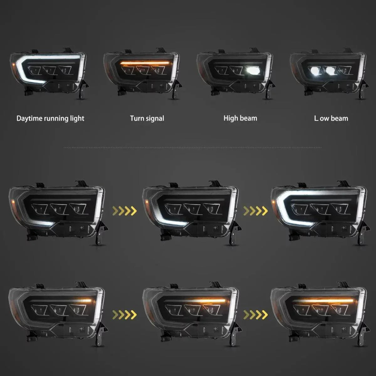 For 2007-2013 Toyota Tundra 08-17 Sequoia LED Optic Tube Projector For 2007-2013 Toyota Tundra 08-17 Sequoia LED Optic Tube Projector