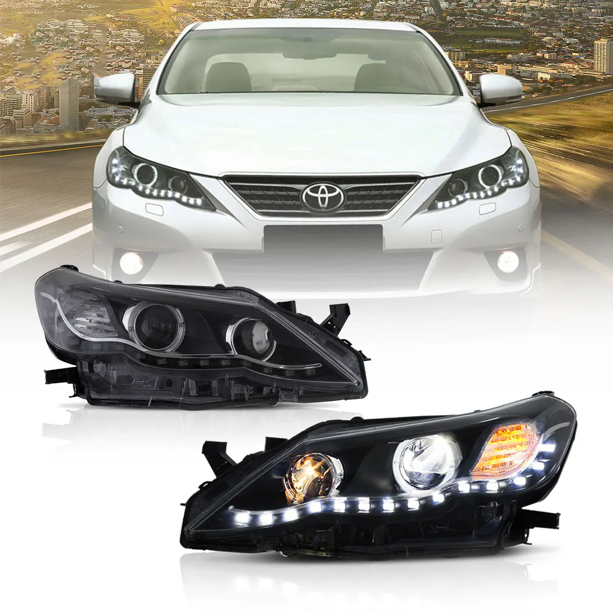 2x Nebelscheinwerfer + LED-Tagfahrlicht für Toyota Solara, Tacoma, Tundra,  Sequoia – Chromversion – CANBUS - France-Xenon