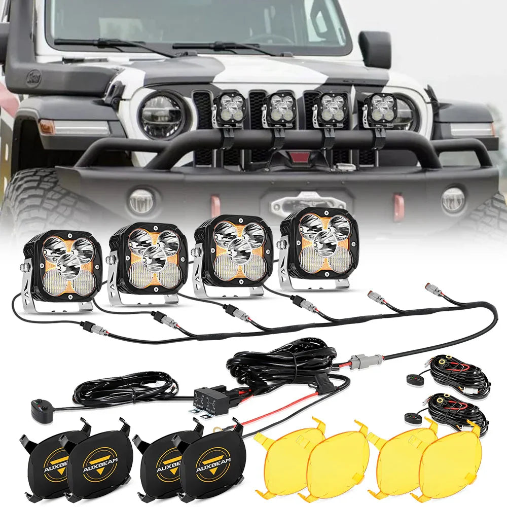 LED Pod Lights with DRL | XP-ULTRA 4.5 Inch Off Road
