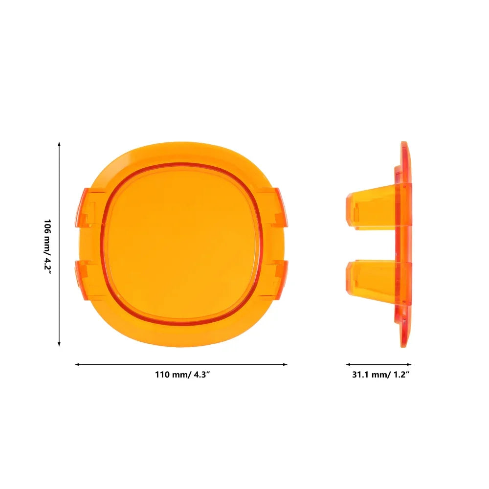 P4 Series 4 Inch Round LED Pod Lights Dark Amber Cover Light Shield Co