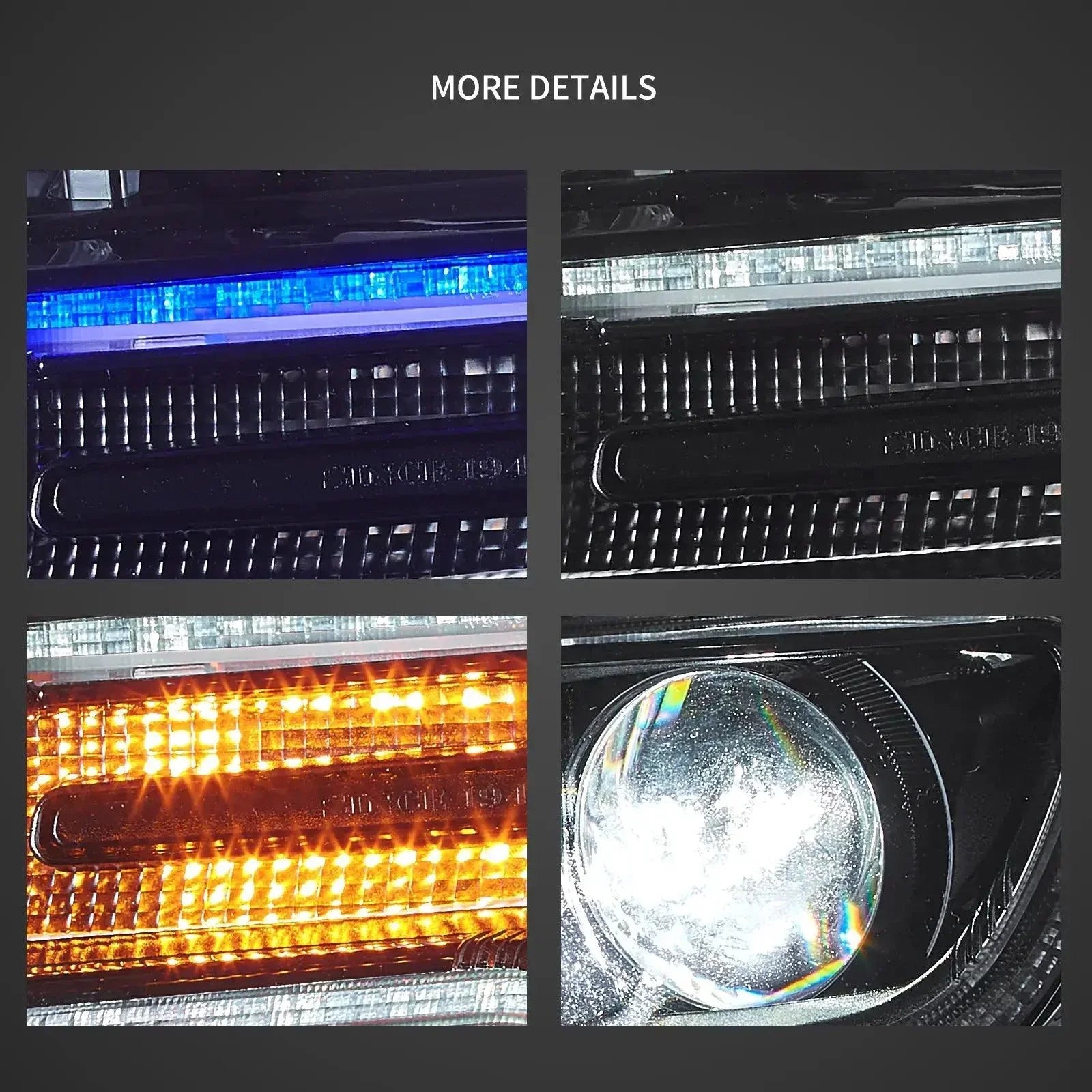 2011 2012 2013 Jeep Grand Cherokee LED Headlight Assembly Full LED With Startup Animation / Blue DRL Black / OEM HID/Xenon Models 2011 2012 2013 Jeep Grand Cherokee LED Headlight Assembly Full LED With Startup Animation / Blue DRL Black / OEM HID/Xenon Models