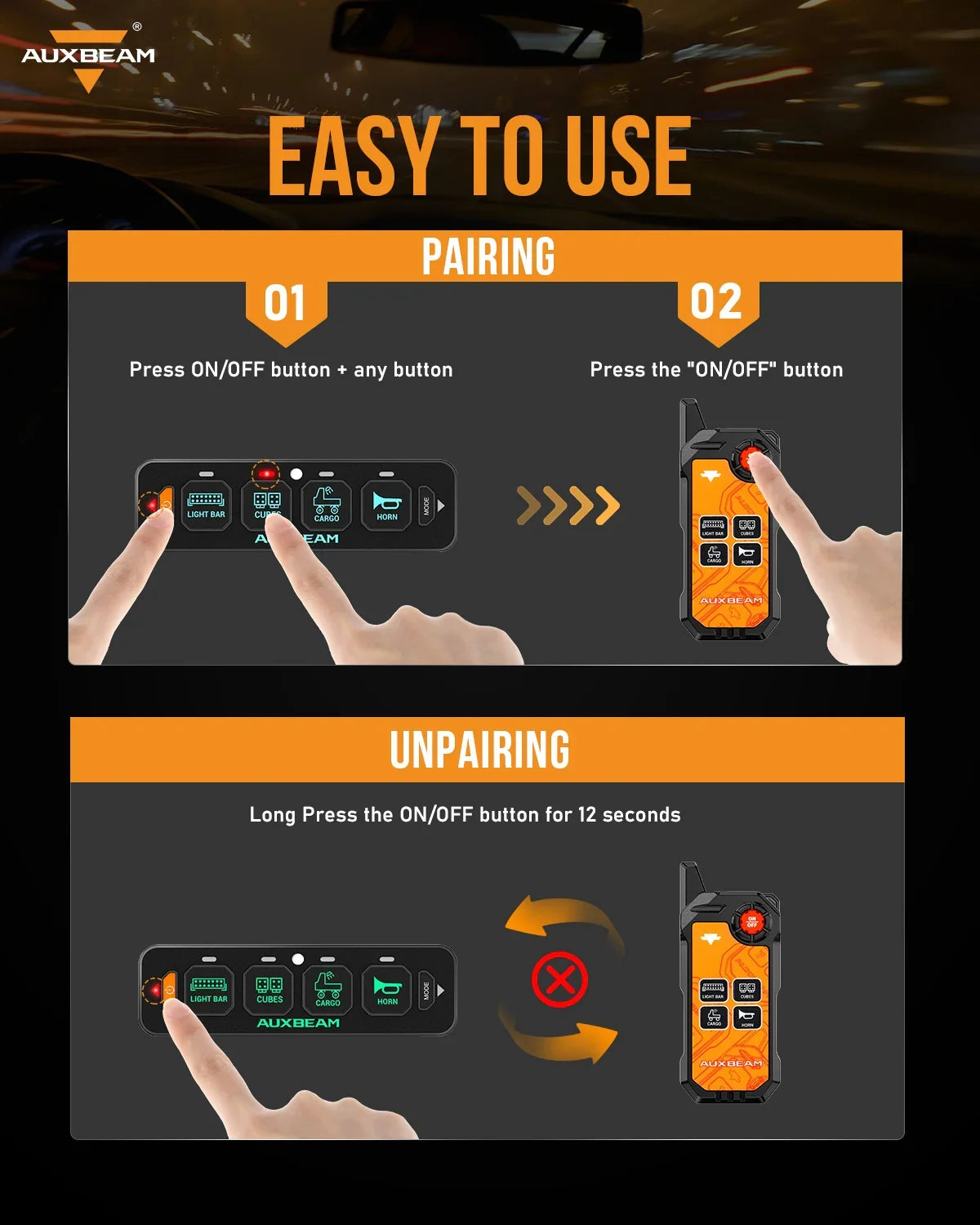 Remote Control Only 4 Gang Wireless Remote Control Only for AS-400 Switch Panel